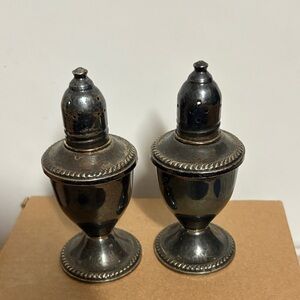 Vintage salt and pepper, shakers, silver plated